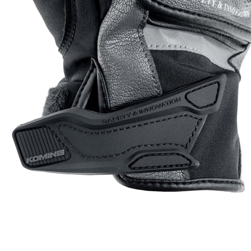 Komine GK-855 Protective Windproof Warm Gloves for Motorcycles HG Gunmetal XL