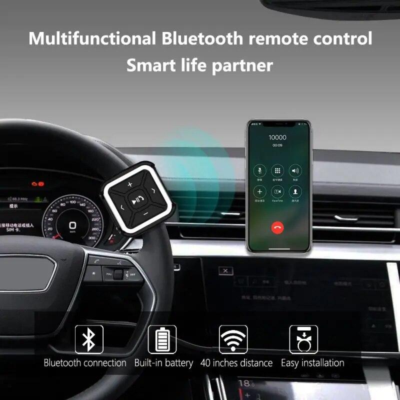 Multi-function Bluetooth Remote Controler Portable Dual-channel Control Mobile Phone For Car Steering Wheel Bicycle Electric Car