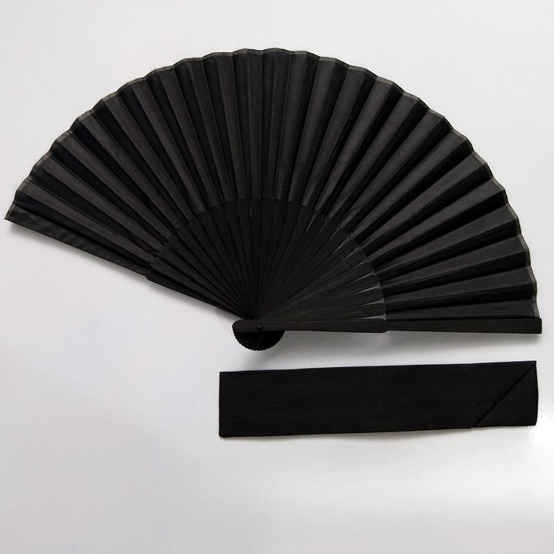 Bamboo Folding Fan Silk Chinese Style Fan Hand Women Black Fans Summer Female Dance Home Decoration Party Gift Home Ornament