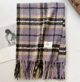 Retro plaid Japanese and Korean atmosphere plaid scarf women's plaid series contrasting color warm shawl student scarf