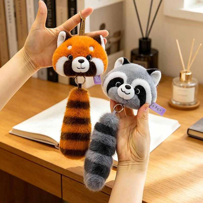 Cute Squirrel Plush Keychain Healing Stress Relief Bag Charm Birthday Gift for Girls