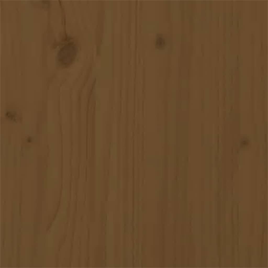 Solid Wood Bed Honey Brown 200x200 cm