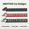 3D Metal 4MOTION Car Rear Trunk Emblem Badge Sticker For VW Golf Passat Tiguan Touareg Auto Styling Accessories LL6