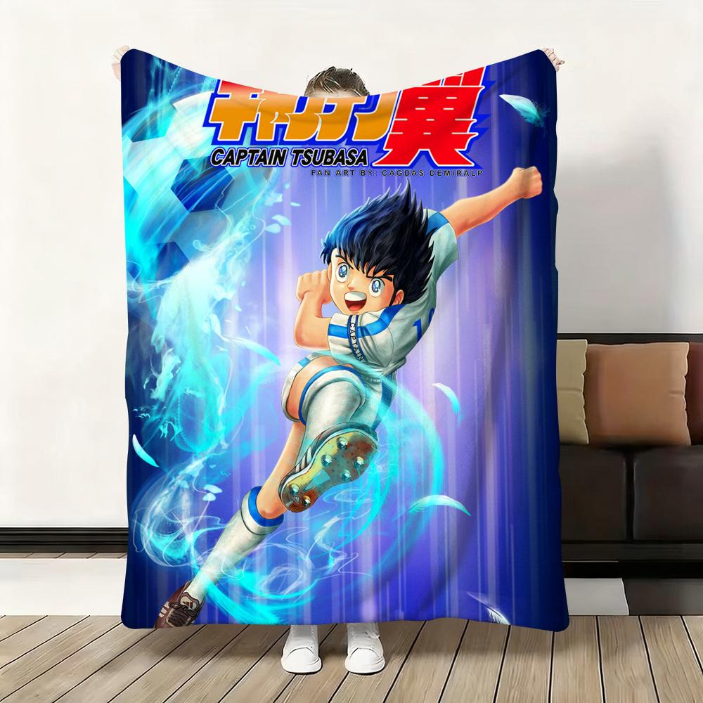 Japanese Anime T-Tsubasa C-Captain Throw Flannel Fluffy Soft Blanket Warm Skin-Friendly Throw For Sofa Bed Office Nap Winter