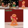 Christmas Gingerbread Man Decor Resin Cartoon Holiday Tabletop Ornament For Festive Atmosphere