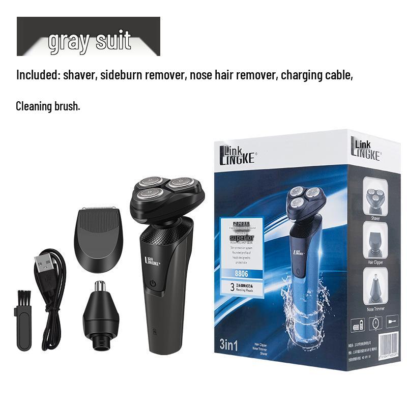 Lingke 8806 Men's Electric Shaver - Smart Beard Trimmer with USB Charging