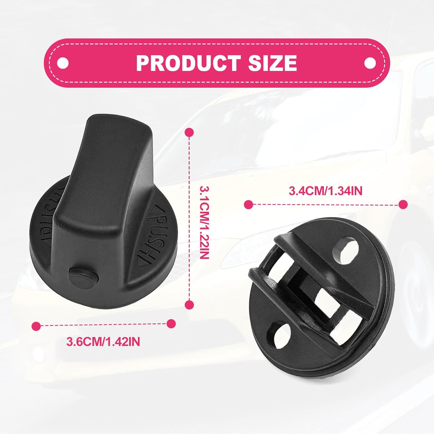 Lgnition Key Knob Push Turn Switch & Insert Set Compatible with Mitsubishi Lancer 2008-2017 Outlander 2007-2013 4408A167 4408A031-keyless Start
