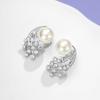 Xiaomi Huitan Aesthetic Meteor Design Lady Stud Earrings Imitation Pearl Elegant Party Wedding Accessories Trendy Jewelry with Shiny CZ