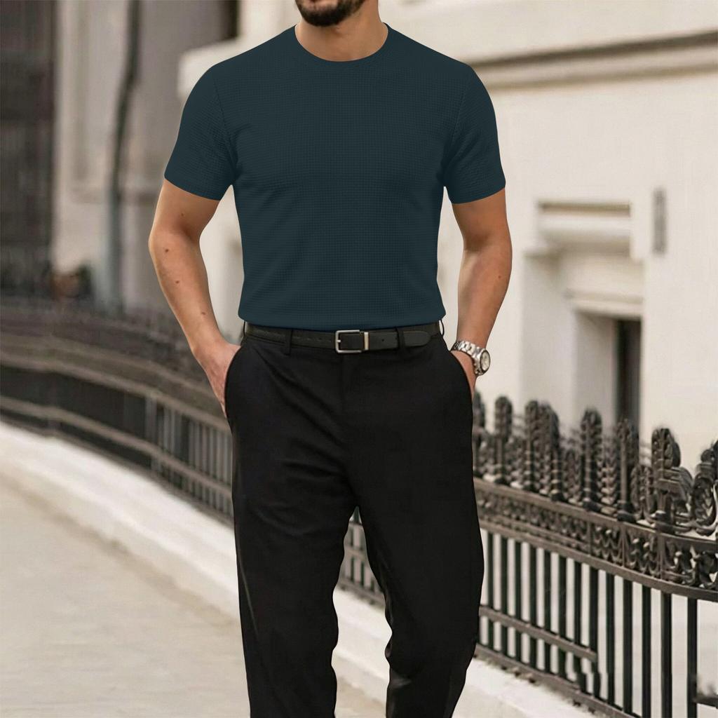 Men's Mesh Short Sleeve T-Shirt for Summer