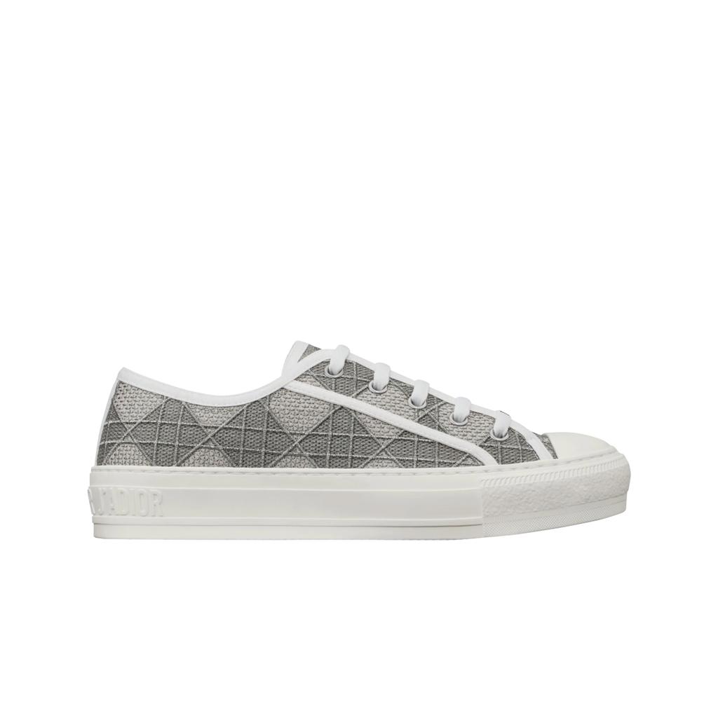 (w) Dior Walk'n'dior Sneakers Cannage Metallic Gray