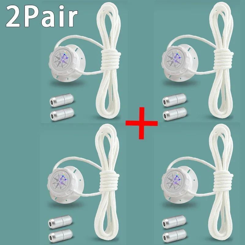 Thick Rope Automatic Shoelaces Swivel Buckle Laces Without Ties Black White Easy Installation Sneakers Shoelace Shoe Accessories
