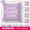 Geometric Light Purple Pillow Cover 50*50 Living Room Sofa Cushion Cover 40*40 Solid Color Decorative Cushion Cover Home Decor