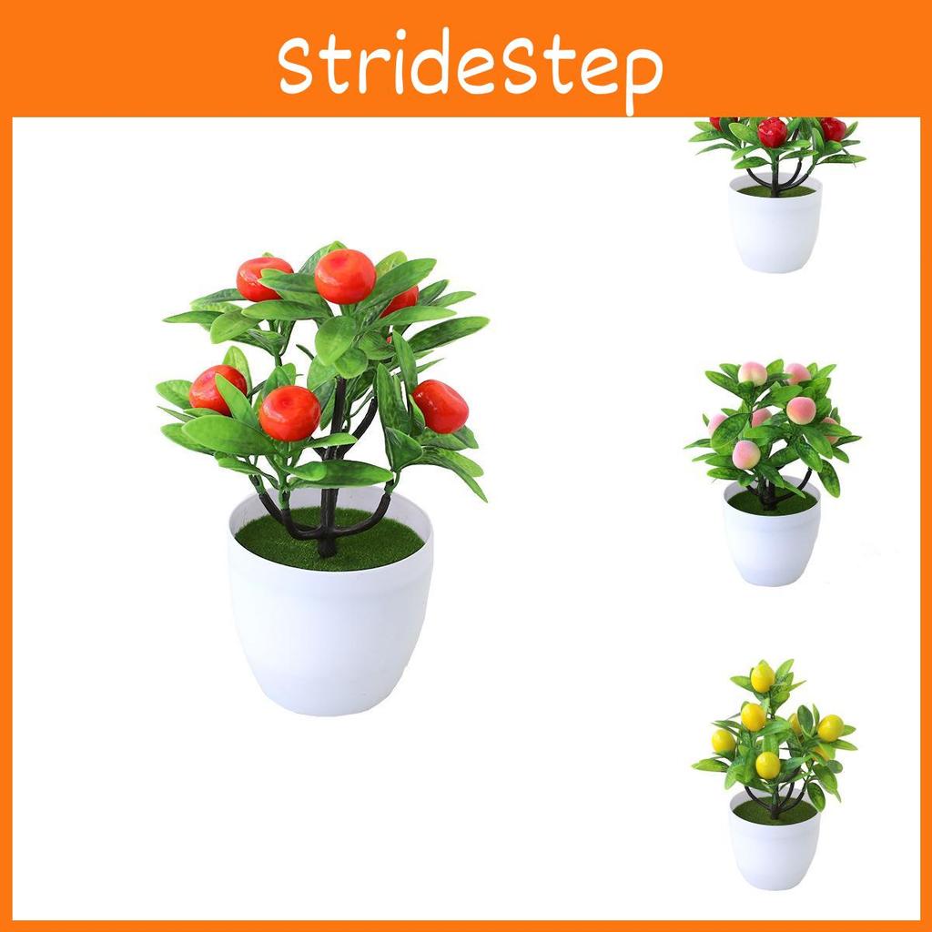 Lemon Simulated Plastic Peach Strawberry Fruit Tree Potted Artificial