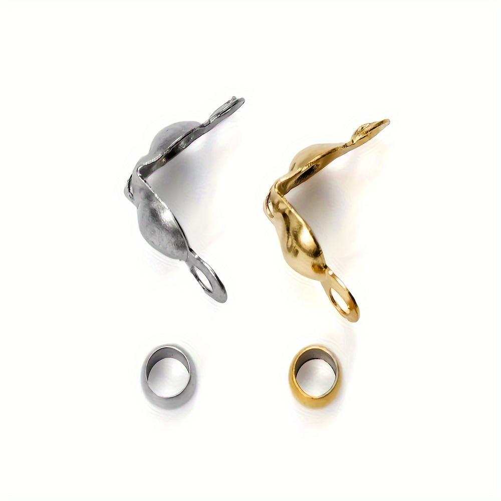 100pcs/lot Connector Clasp Crimp End Beads Findings Kit DIY Bracelet Necklace Jewelry Making Supplies