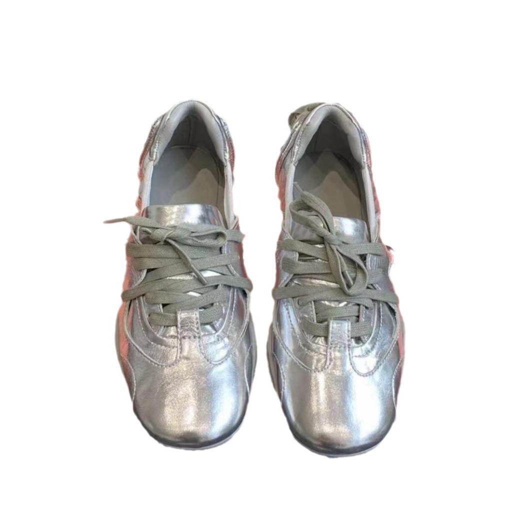 Sheepskin version~ Korean niche ballet shoes strap leather shoes casual flats Mary Jane shoes sneakers single shoes