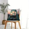 Floral Hatsune Miku Throw Pillow18.18Inch Cushion Accent Pillow Includes Pillow Core Hd Print For Teens Sofa Bedroom Living Room