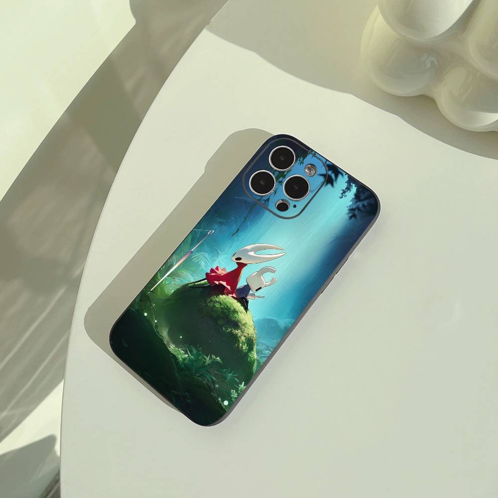 

H-Hollow- K-Knight -S-Silksong Phone Case For iPhone 17,16,15,14,13,12,11 Pro Max,16/15/14Plus,XS Soft Black Cover iPhone16e