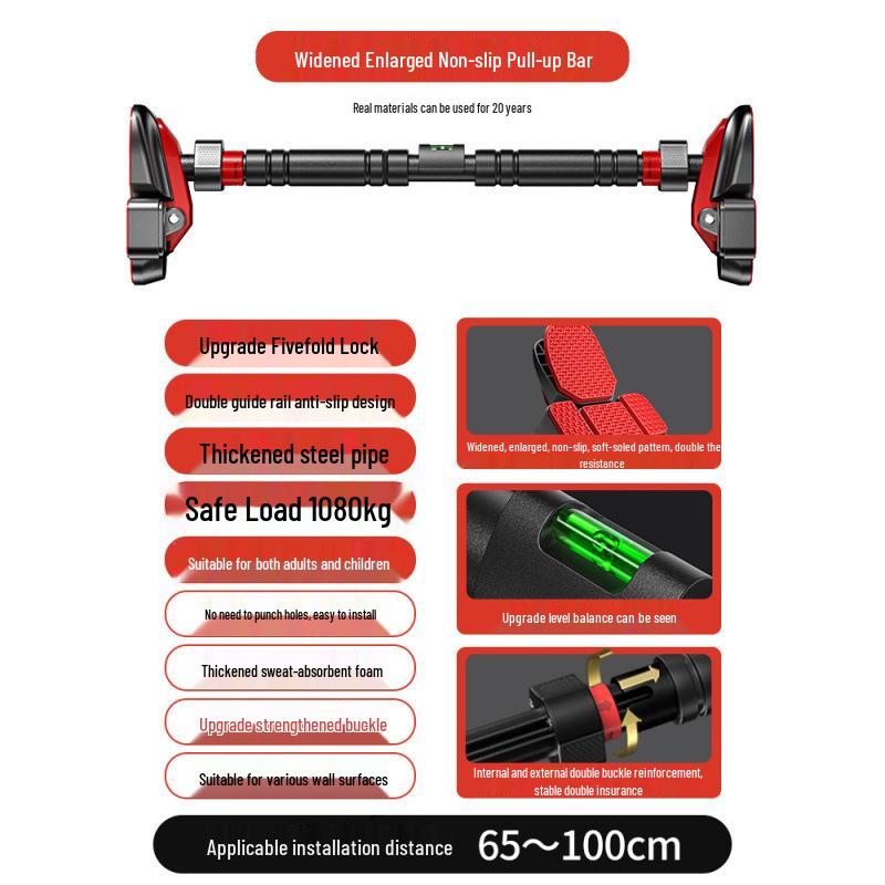 Four-Legged No-Punch Door Pull-Up Bar for Home