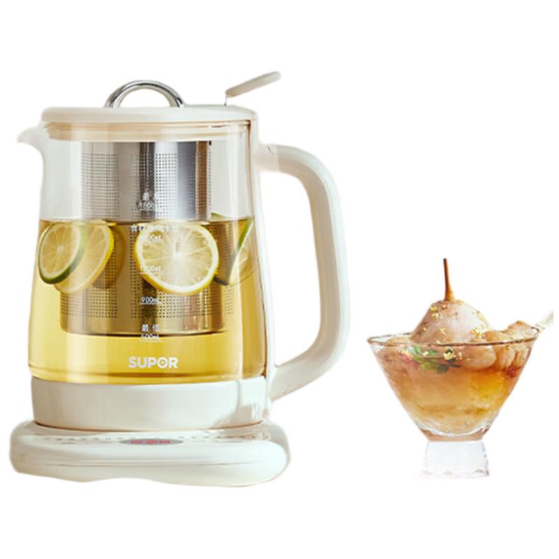SUPOR 1.8L Thermostatic Glass Health Pot & Tea Maker CN plug (adapter included)
