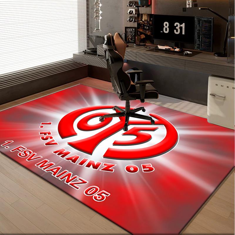 1PC rug Mainz Football Crest Carpet, Chair Rug,Area Rug for Office Bedroom living rooms bedroom, Doormat decor Christmas fan gifts