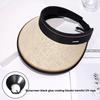 Empty Top Women Girls Visors Casual Foldable Uv Protection Beach Hat Straw Cap Sun Hats Sunshade