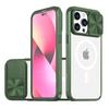 Slide Camera Lens Protector Armor Case For iPhone 15 13 14 Plus 11 12 Pro Max For Magsafe Shockproof Armor Bumpers Clear Cover