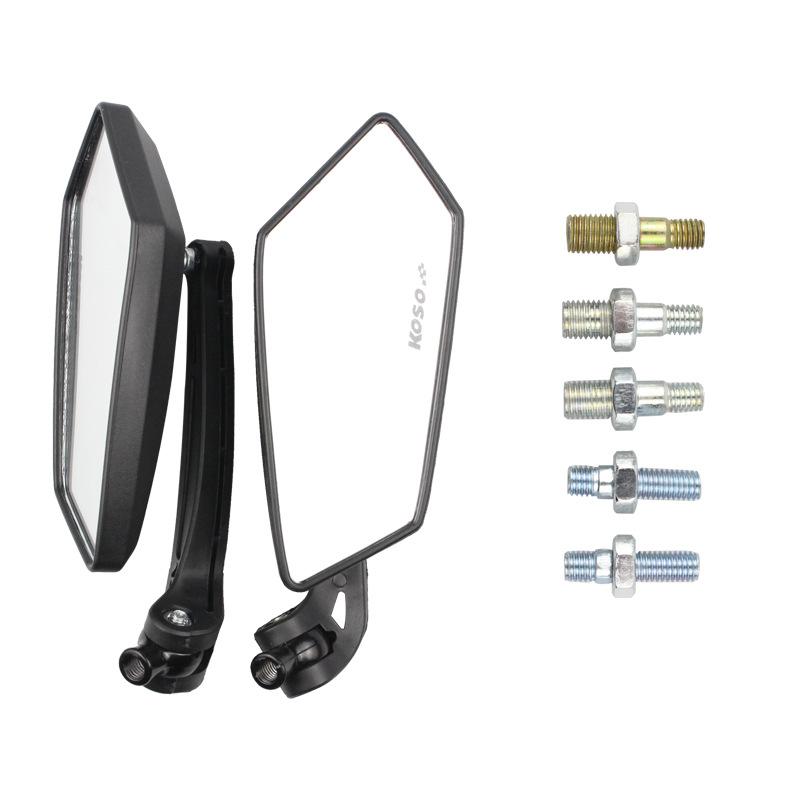 Univerzální modifikace motocyklu, zpětné zrcátko, zpětné zrcátko pro elektrický skútr, odrazka, kosočtvercové zrcátko