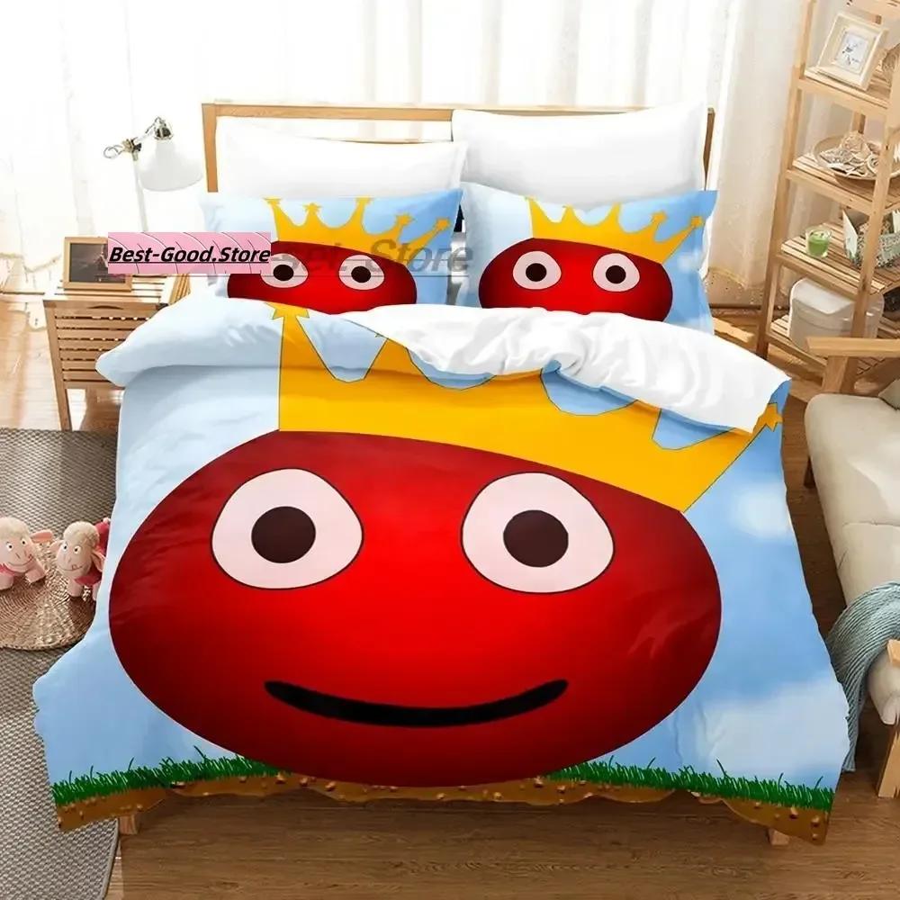 

Comforter Red Ball Bedding Set Single Twin Full Queen King Size Bed Set Aldult Kid Bedroom s 3D Print Kawaii Anime Comforter (quilt)-EU Single(135*200cm)3pcs