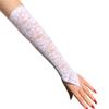 Sexy, fingerlose Handschuhe mit Blumenmuster für Damen, dehnbar, lang, mit Hakenverschluss, glänzender Diamantspitze, Cosplay-Handschuhe