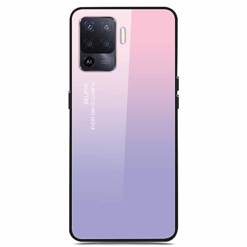 For OPPO Reno 5 Lite Case Luxury Tempered Glass Bumper for OppoA94 4G Phone Cover For OPPO A94 4G/ Reno5 Lite Glass Coque A94 4G