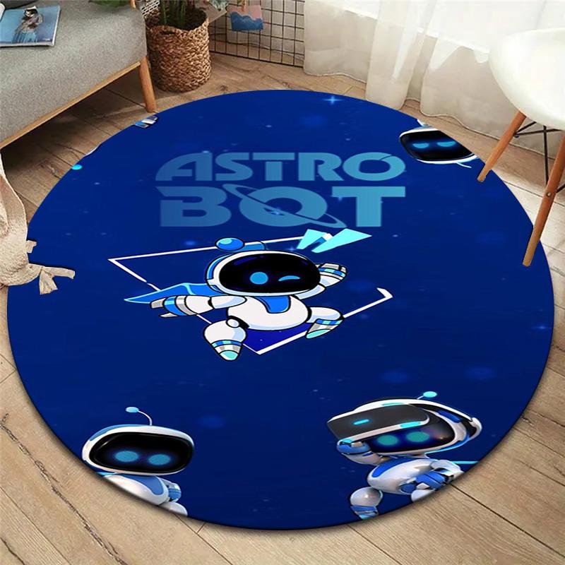 ASTRO BOT Round Area Rug,Carpet Rug for Living Room Bedroom Sofa Playroom Decor,Non-slip Floor Mat