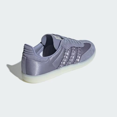 adidas Originals Samba Satin Shoes Purple HQ5159 Women's Size