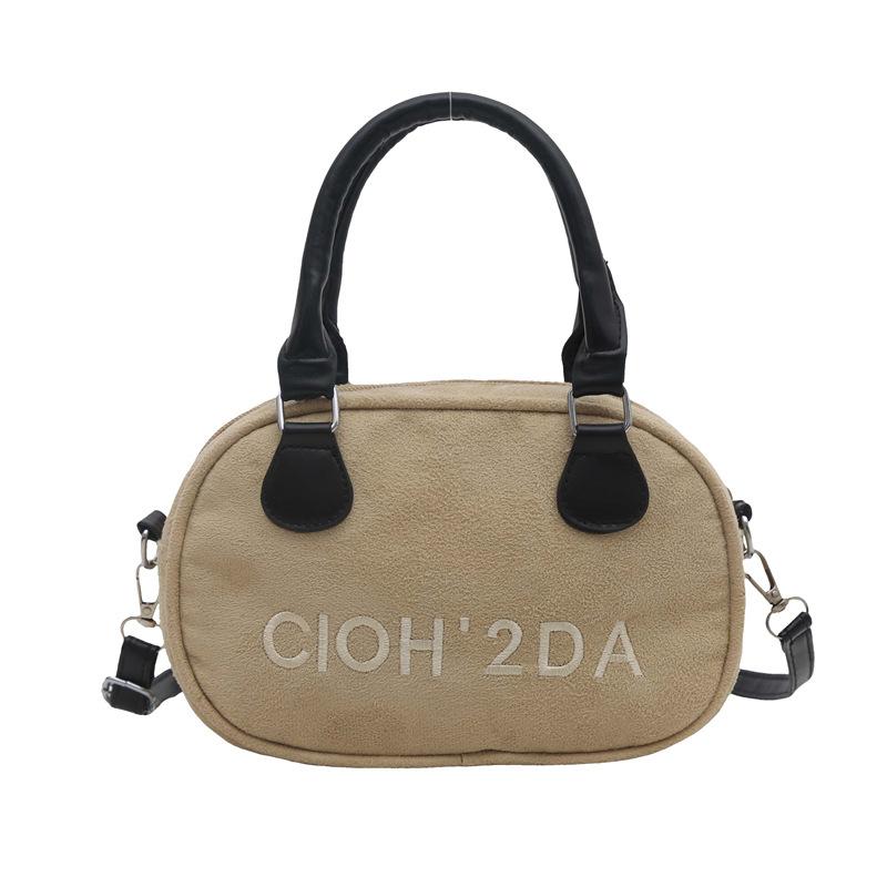

Women s bag deerskin velvet portable bowling bag 2025 new trendy retro niche small square bag versatile ins messenger bag