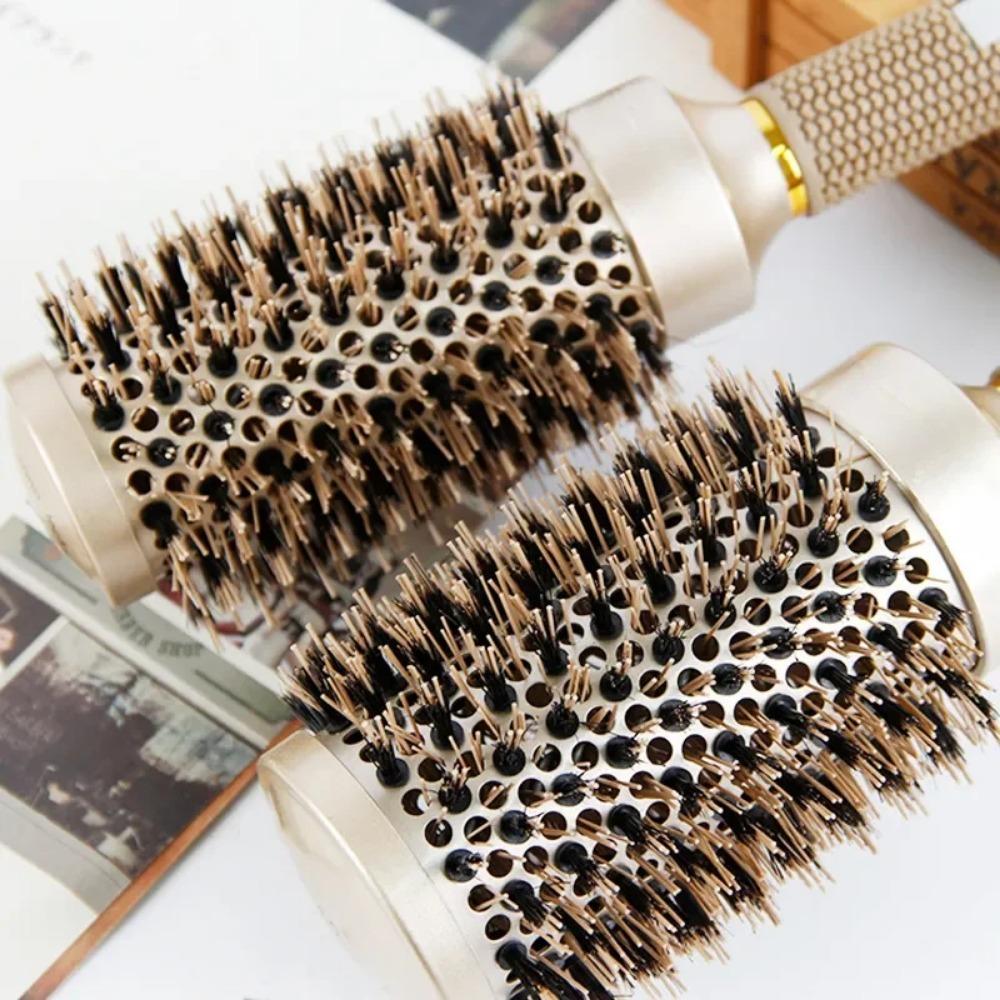 1PC 4 Sizes Professional Salon Styling Round Rolling Hair Comb Curling Hair Brushes Comb Barrel Comb Hairdressing Styling Tool