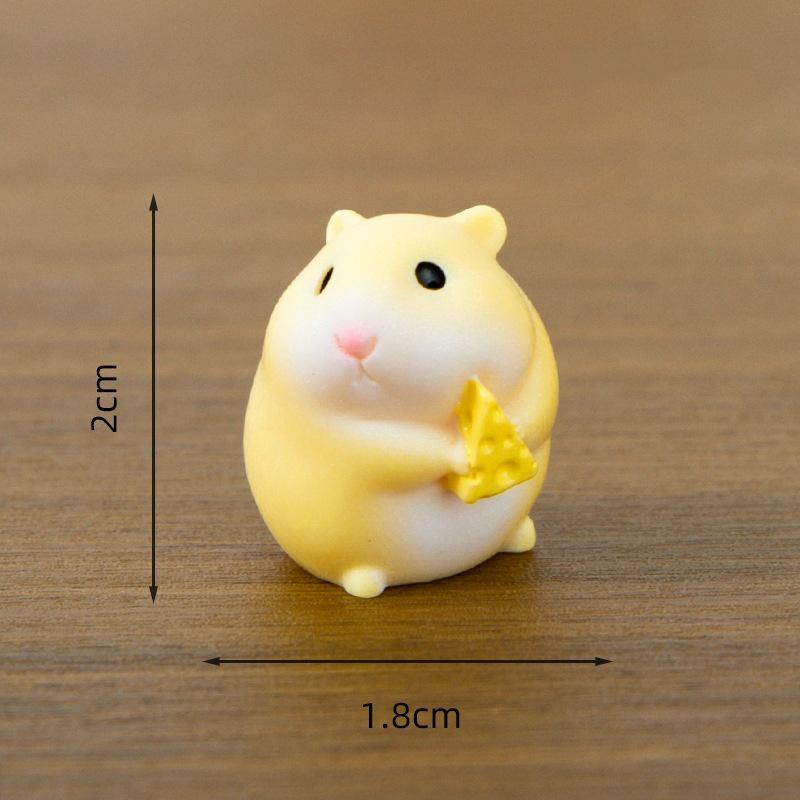 Dekoracyjne Rzemiosła dla Chomika Wysokiej Jakości Kreskówkowy Ozdoba Chomika Mikro Krajobraz Dekoracja Kompaktowe Żywiczne Ozdoby Chomika Do Doniczki