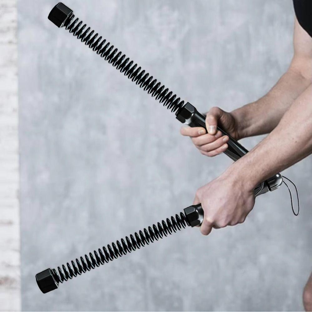 Ergonomic Grip Strength Training Bar Stainless Steel Spring Arm Expander Apartment Dwellers