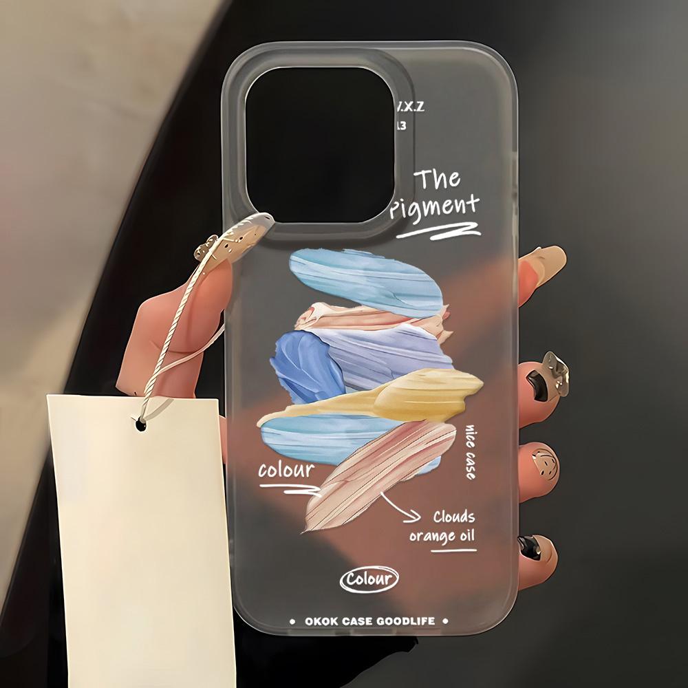 

Чехлы для мобильных телефонов iPhone 11 13 15 Pro Max 12 14 Pro Max Чехол для iPhone 16 15 Plus 13 Pro 12 Матовая текстура с рисунком в виде мультяшных цветов iPhone 16 Pro Max чёрный