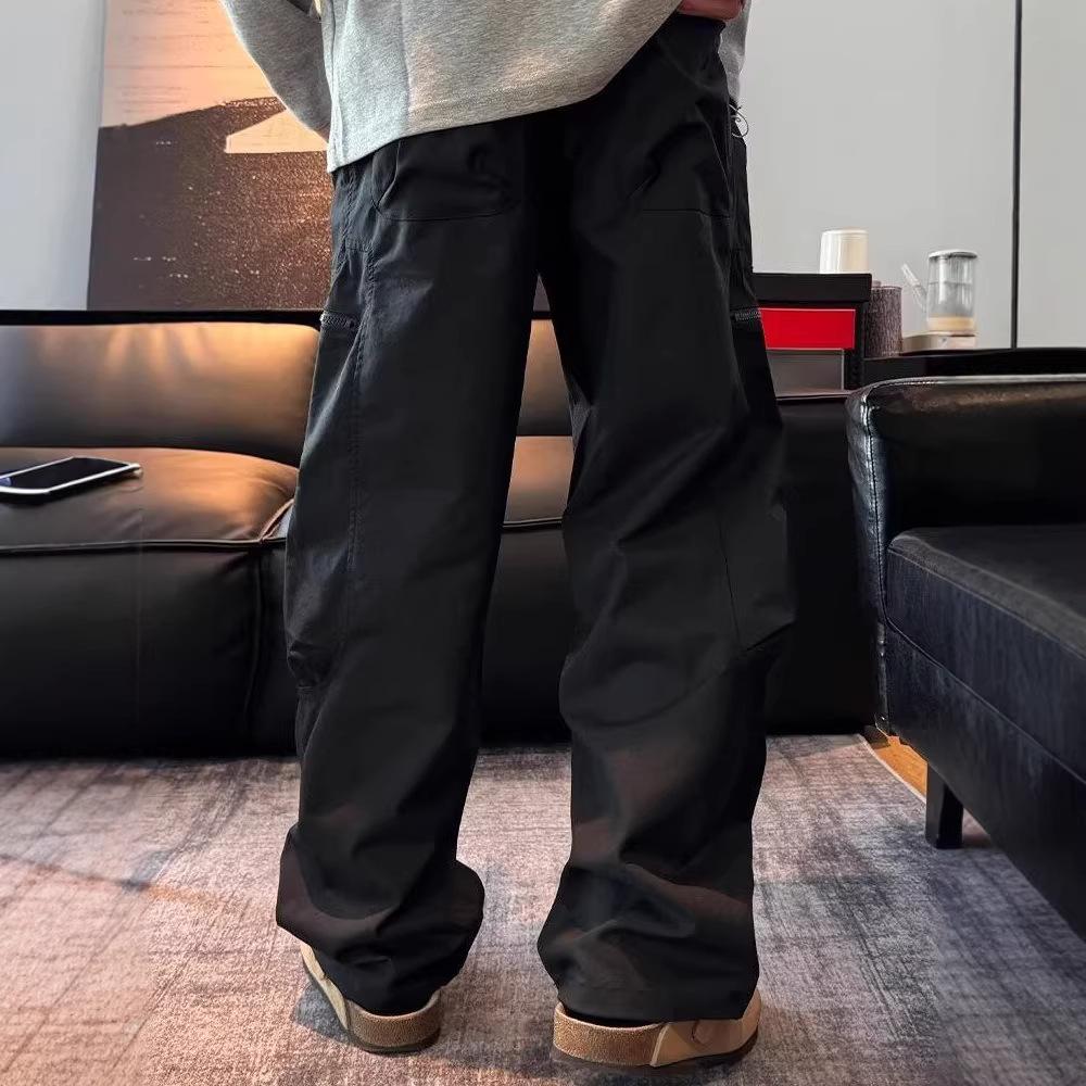 Amerikanische Retro-Latzhose Herren Frühling und Herbst Neuer Trend Locker Lässig Vielseitig Gerade Weiter Bein Lässig Lange Hose