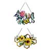3D Flower Bee Wall Garden Pool Decoration Colorful Outdoor Indoor Wall Hanging
