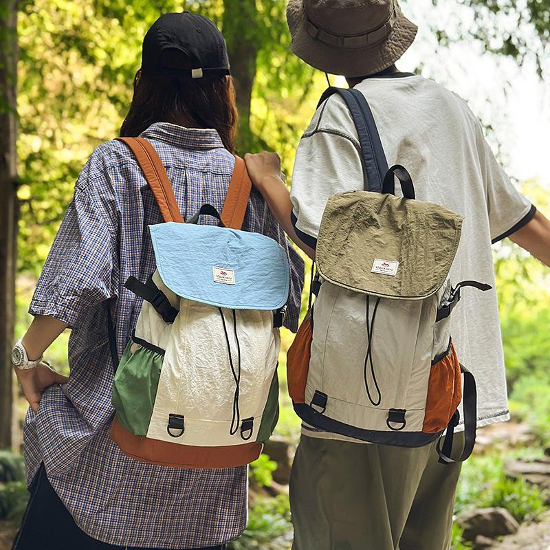 Schoolbag Large Capacity Contrast Color Lightweight Backpack 1011 New Versatile Commuter Travel Backpack Student School Bag
