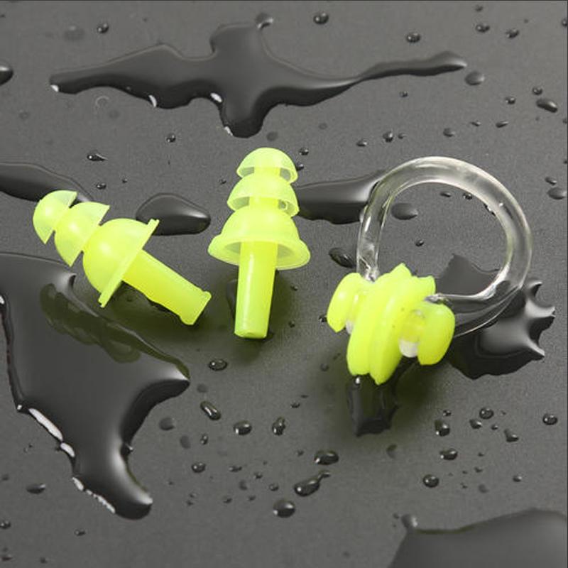 Unisex Nose Clip Earplugs Waterproof Swimming Nose Clip Earplugs Set Surfing Diving Swimming Accessories Swimming Supplies