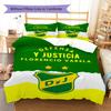 Defensa y Justicia Pattern Bedding Set Quilt Cover Pillowcase Home Decor Gift (1 * duvet cover + 2 * pillowcase, without core)