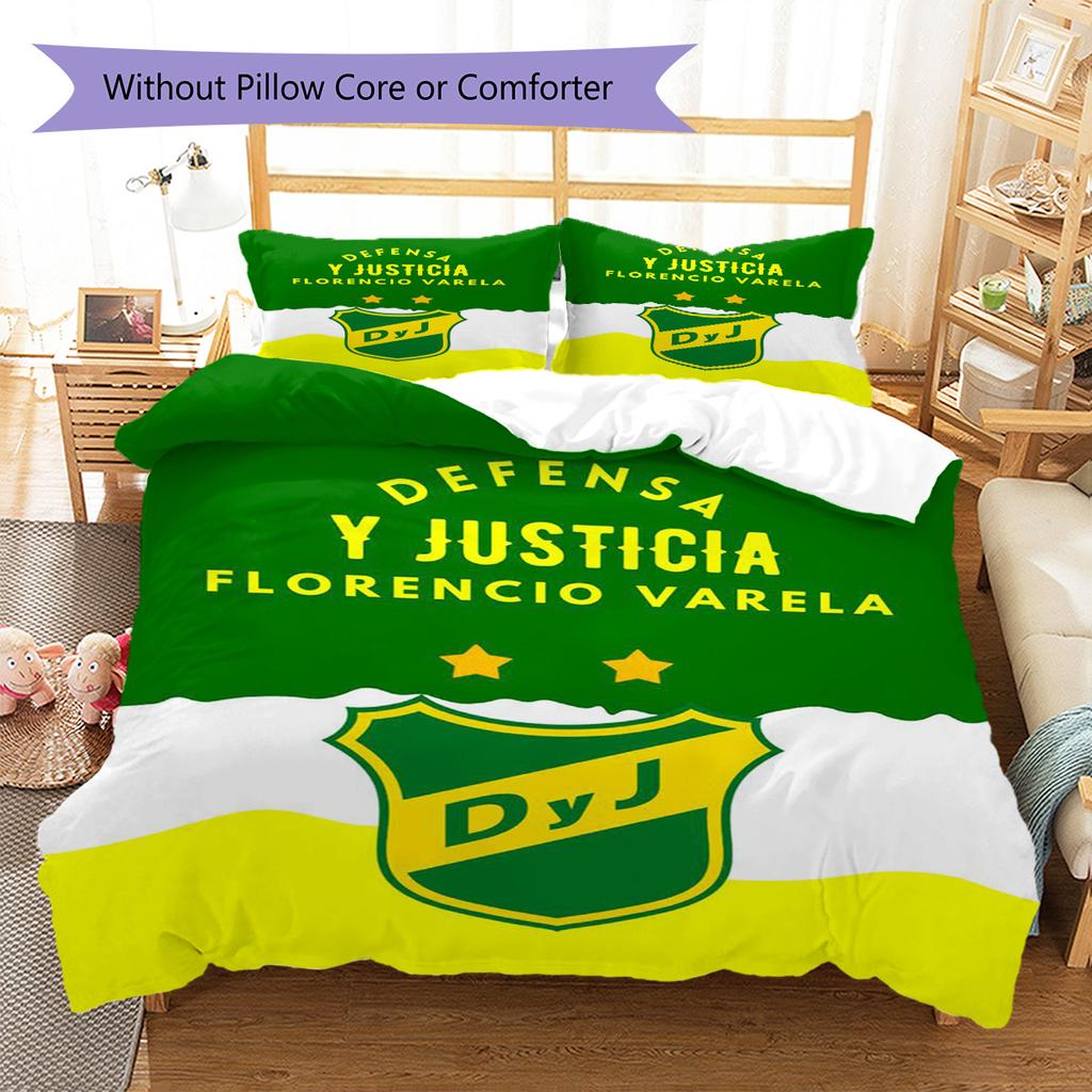 Defensa y Justicia Pattern Bedding Set Quilt Cover Pillowcase Home Decor Gift (1 * duvet cover + 2 * pillowcase, without core)