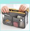 Modern Compact Makeup Organizer Bag With Dual Zipper Closure For Bathroom And Bedroom Storage