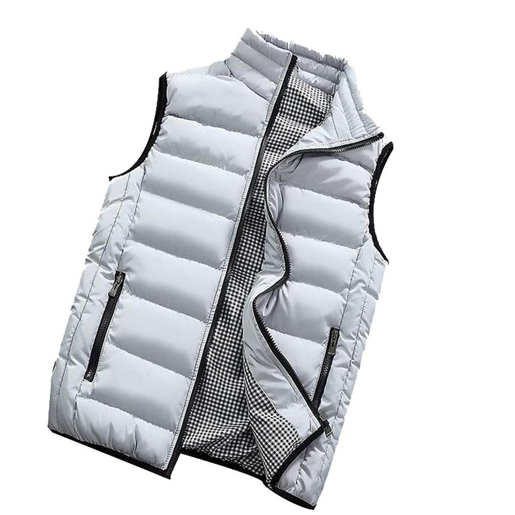 Herren Wintermantel, wattierte Baumwollweste, warme Kapuzenweste, dicke Jacke