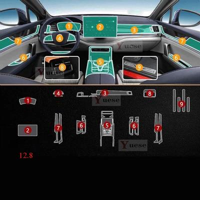 For BYD Tang DMi EV - Car Interior Center Console Transparent TPU Protective Film Anti-scratch Sticker