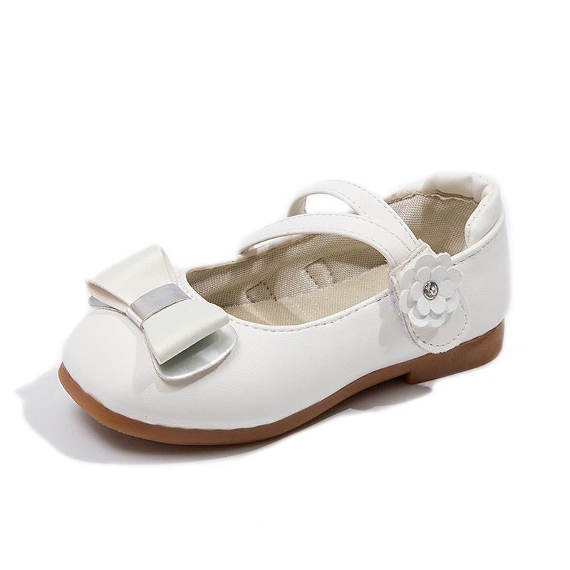 Square-toe Girls' Leather Shoes 2025 New Style Small High-heeled Princess Medium To Large Size Children's Single Shoes