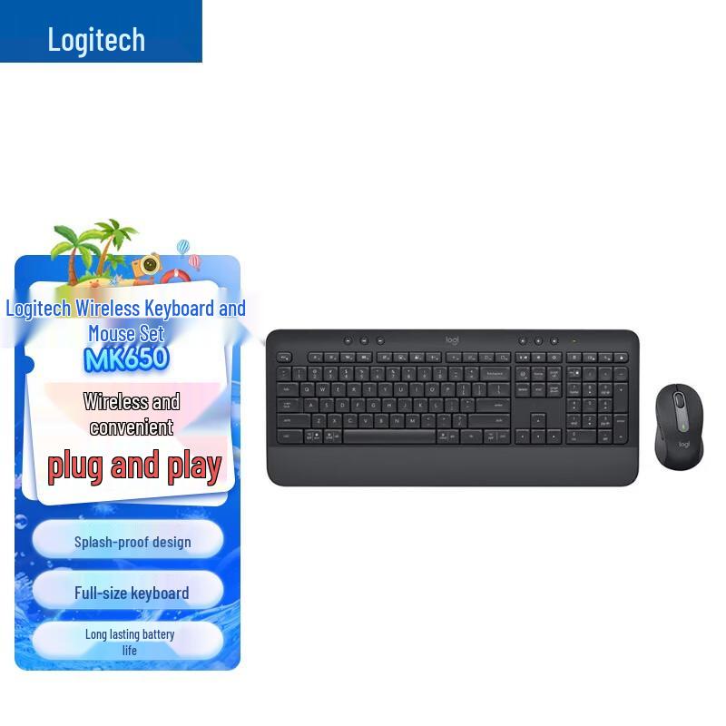 Logitech MK650 Wireless Bluetooth Keyboard and Mouse Combo