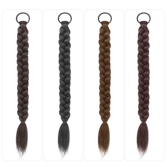 1 Paar Damen-Perücke, leicht zu temperierende Seide, natürliches Make-up, bequemes Werkzeug, hohe süße Doppel-Pferdeschwänze