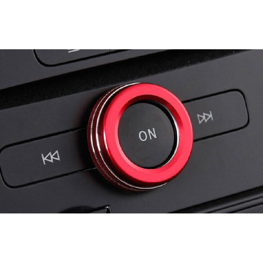 Red Aluminum CD Switch Button Knob Cover Trim 1pc Fit For Benz C-Class 2007-2014